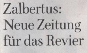WamS NRW, 14.02.10, Titel: Zalbertus: Neue Zeitung für das Revier