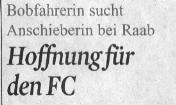 Kölner Stadt-Anzeiger, 24.09.2010, Titel: Hoffnung für den FC