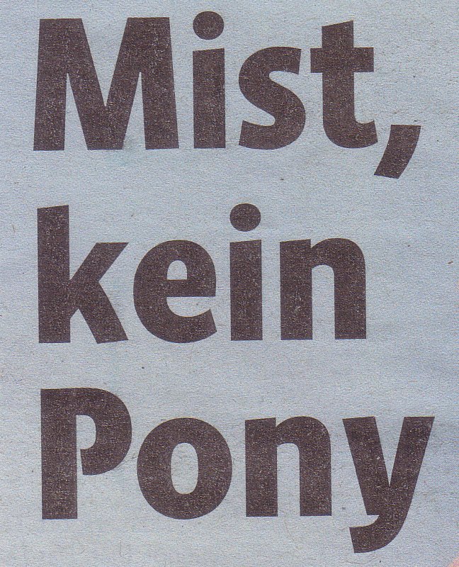 Kölner Stdat-Anzeiger, 04.12.2010, Magazin-Titel: Mist kein Pony
