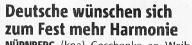 Rheinische Post, 18.12.10, Titel: Deutsche wünschen sich zum Fest mehr Harmonie